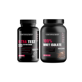 Ultra Test Natural Testosterone Support+2lb 100% Whey Isolate Chocolate – 31 servings